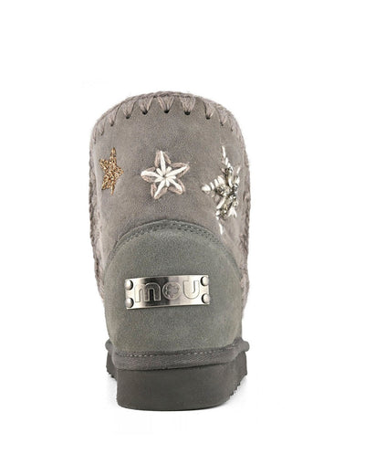 MOU Eskimo 18 gris estrellas lana y pedrería