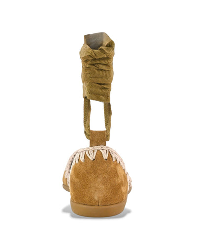 MOU bailarinas con lazo marrón cognac