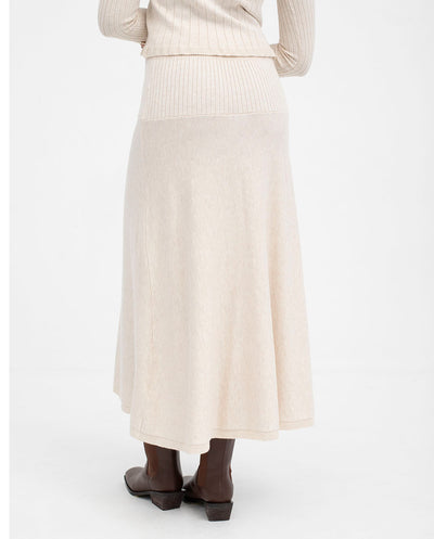 Falda midi Safa beige Mus & bombón
