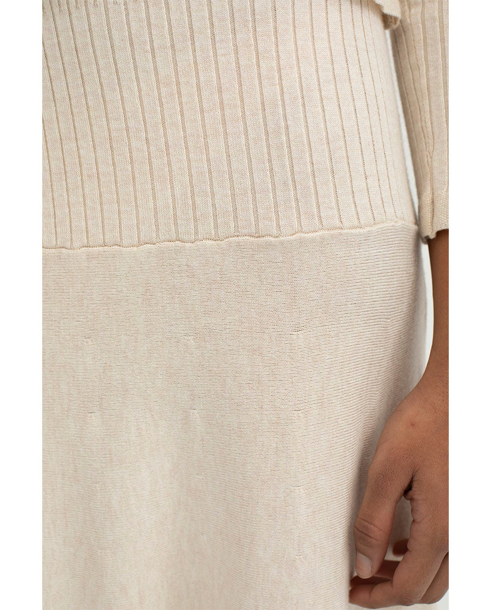 Falda midi Safa beige Mus & bombón