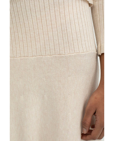 Falda midi Safa beige Mus & bombón