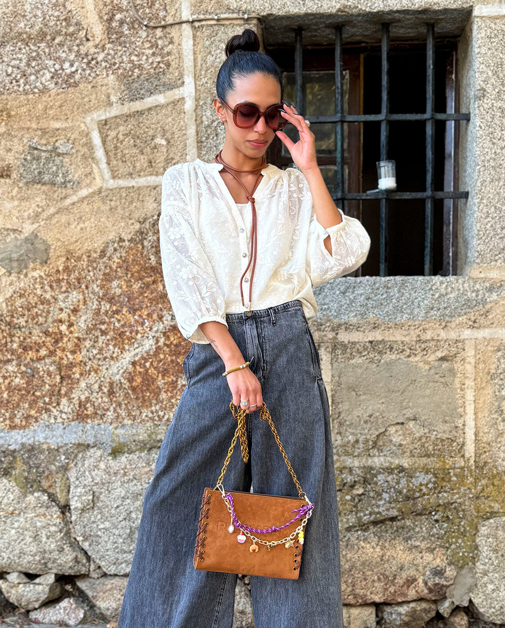 Saco de compras revermont Vermont conhaque Rue Madam Paris