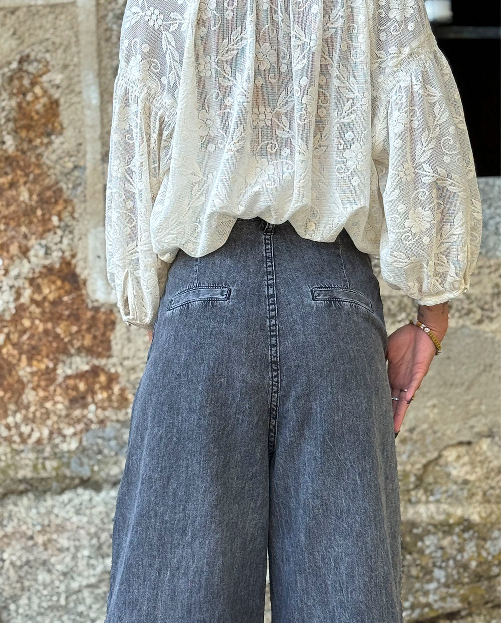 Pantalón Grit gris Orfeo París