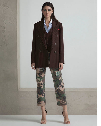 Blazer oversized de sastre marrón Odi et Amo