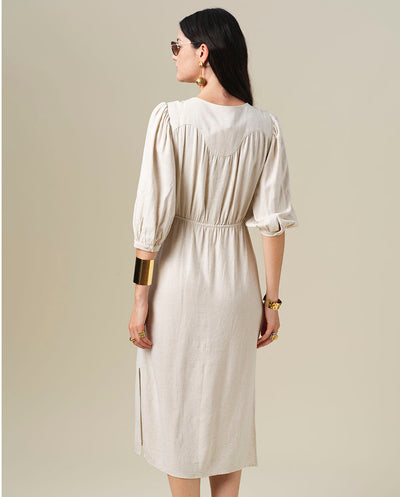 Vestido Lemma beige Orfeo París