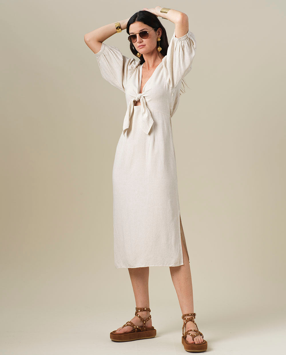 Vestido Lemma beige Orfeo París
