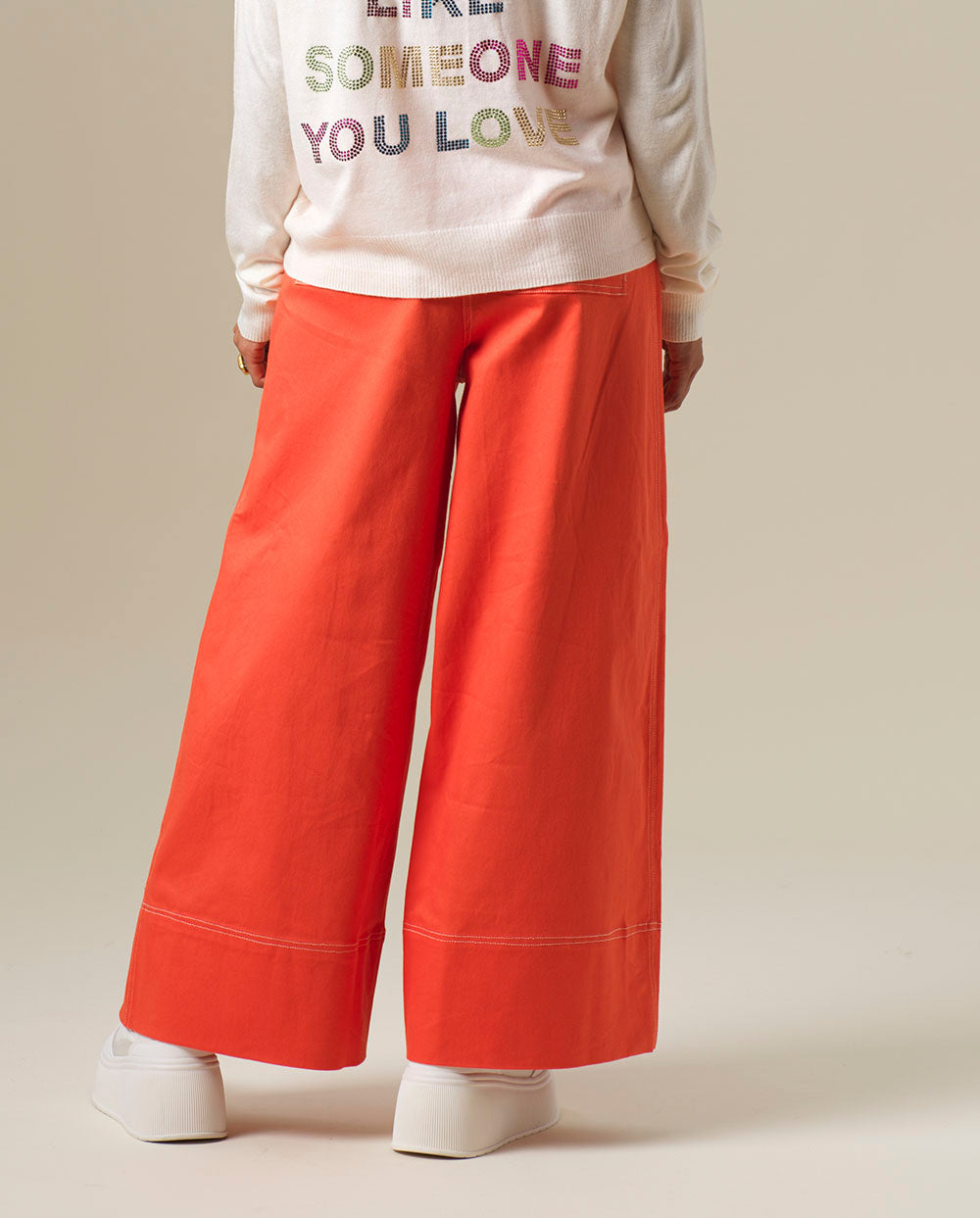 Pantalón Olivie naranja Orfeo París