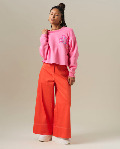 Pantalón Olivie naranja Orfeo París