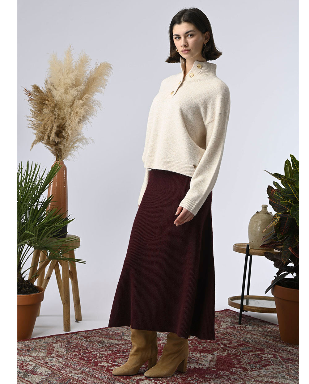 Falda Maille burdeos Orfeo París