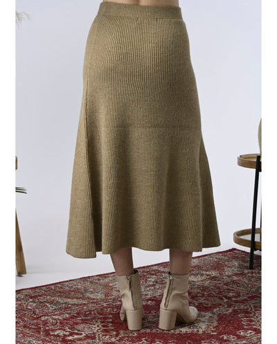 Falda Maille beige Orfeo París