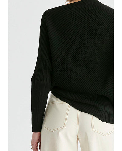 Jersey drapeado negro Paisie London