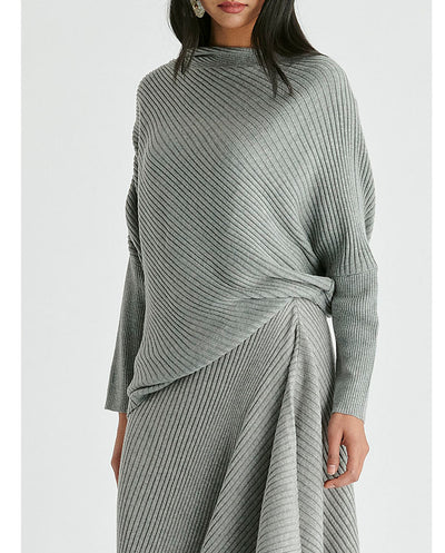 Jersey drapeado gris Paisie London