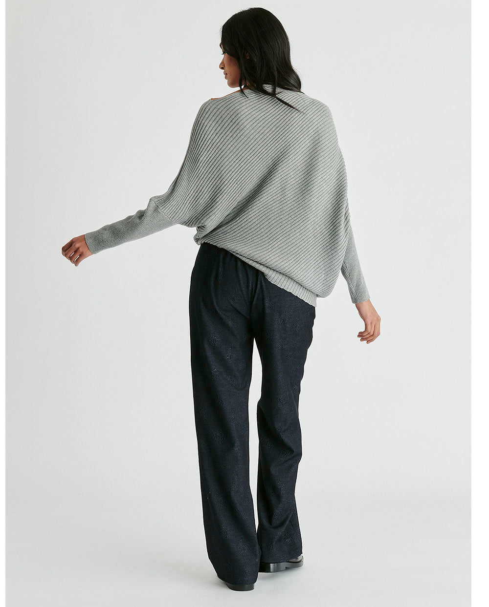Jersey drapeado gris Paisie London