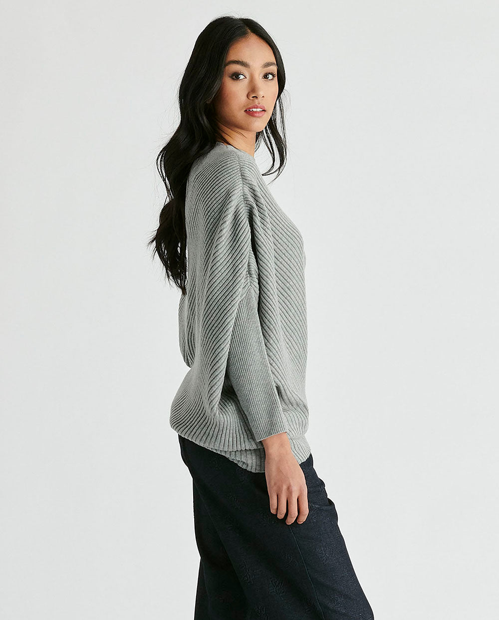 Jersey drapeado gris Paisie London