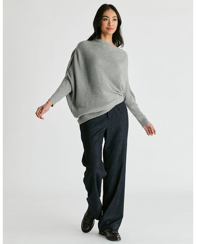 Jersey drapeado gris Paisie London