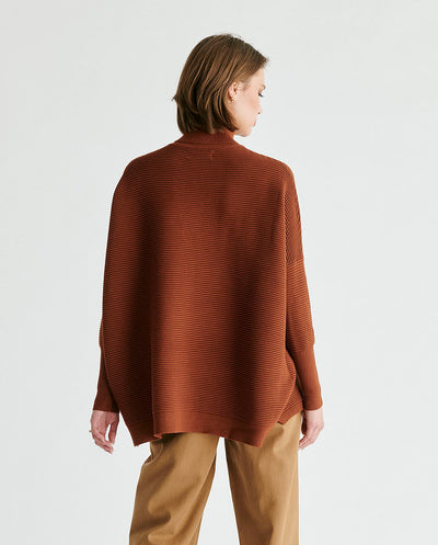 Jersey cuello alto marrón Paisie London
