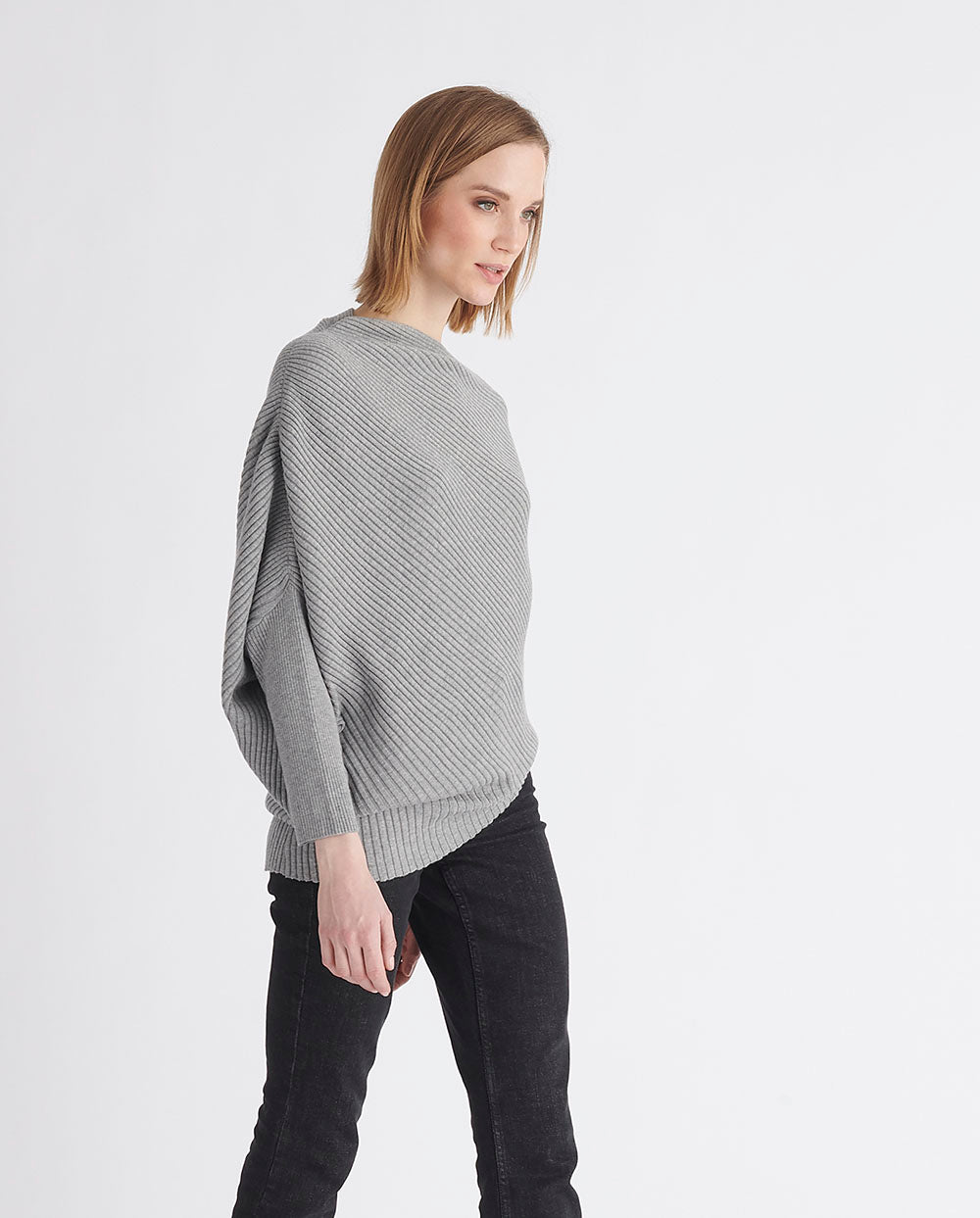 Jersey drapeado gris Paisie London