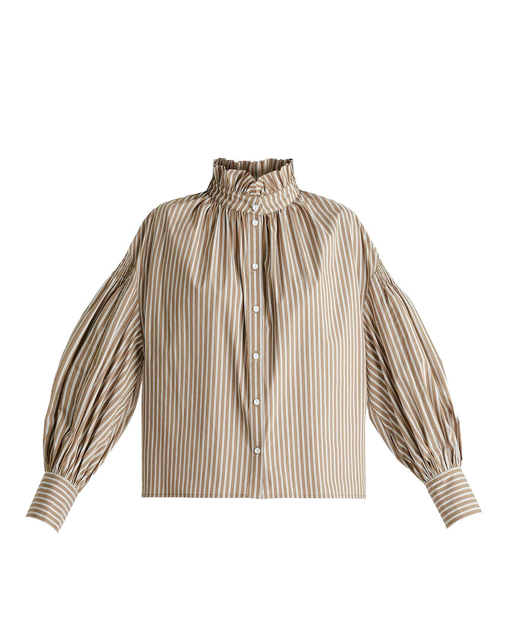 Camisa mangas rayas caqui Paisie