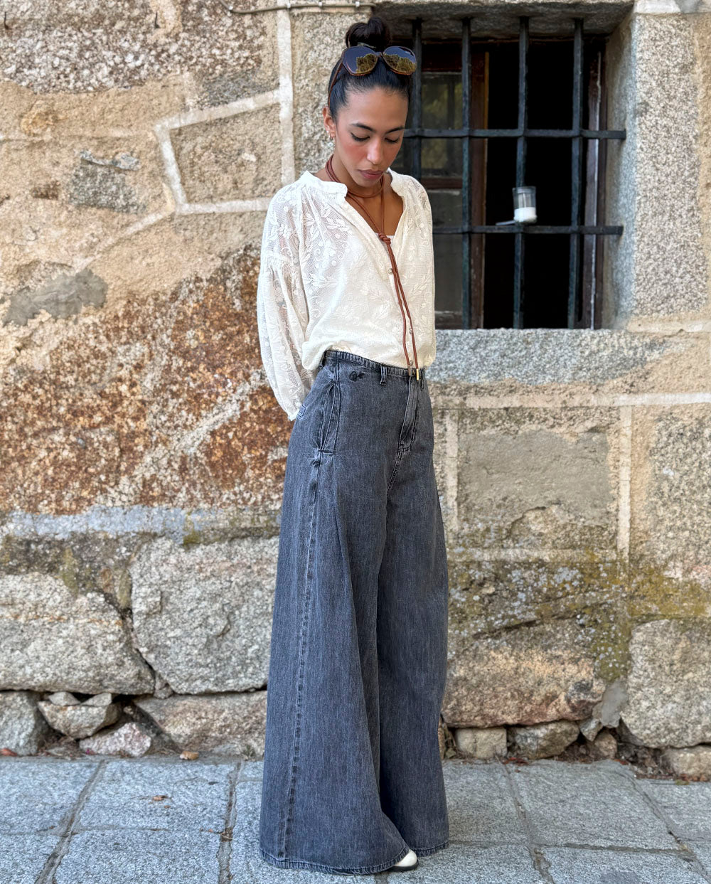 Pantalón Grit gris Orfeo París