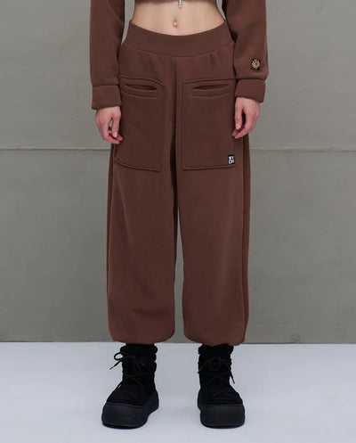 Pantalón felpa bolsillos marrón 18020 #VDR Viadellerose