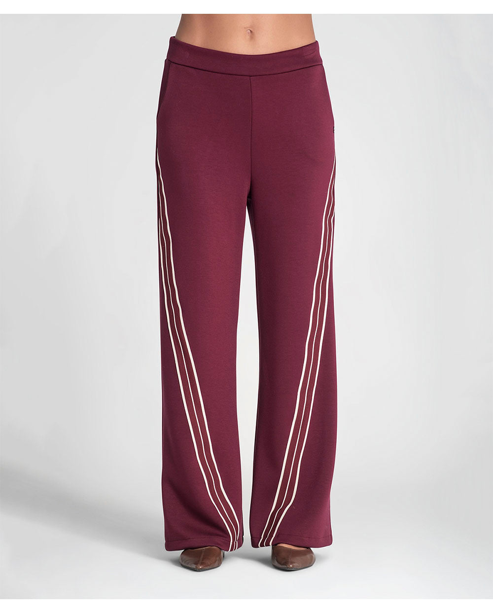 Pantalón granate raya vertical Rüga