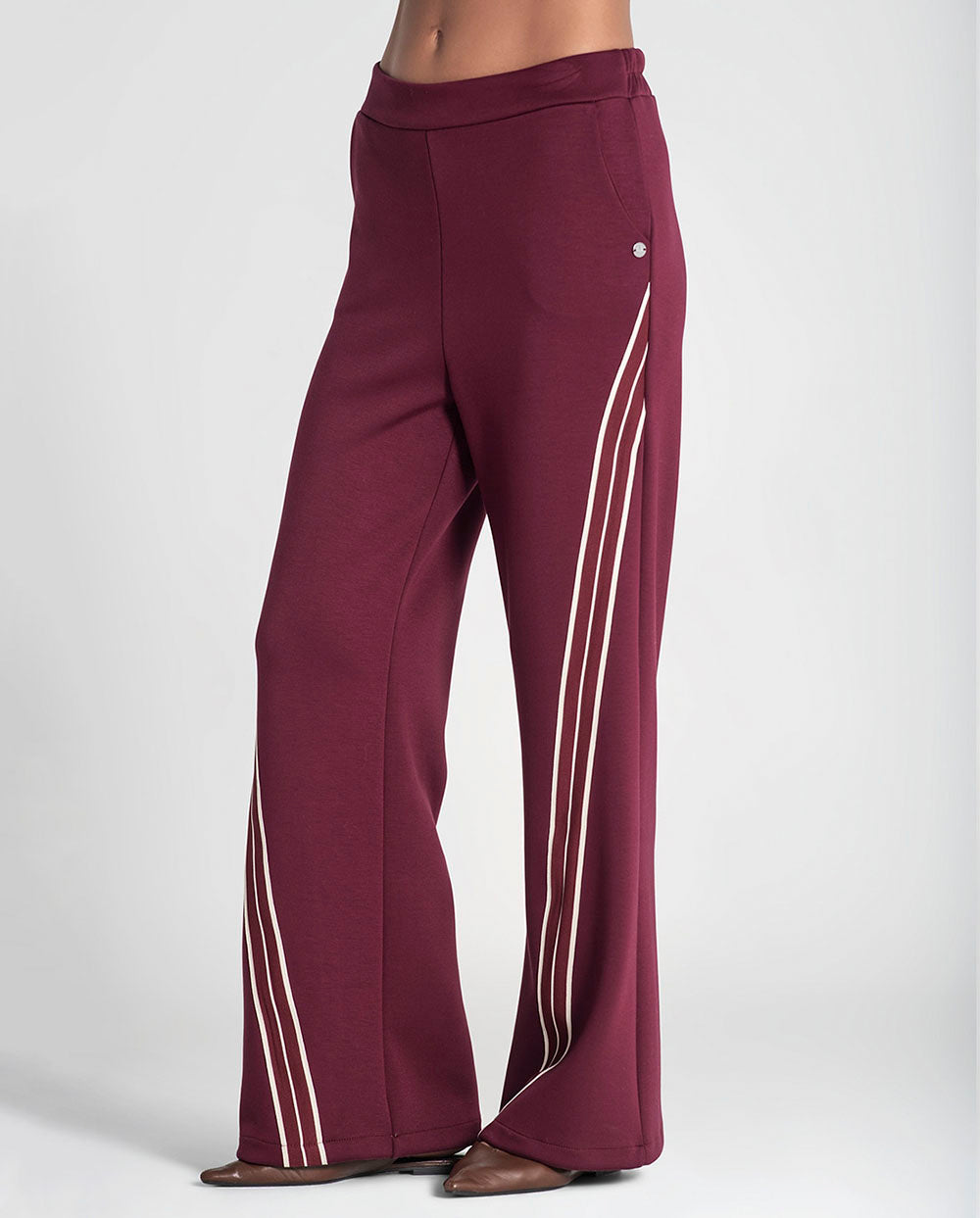 Pantalón granate raya vertical Rüga