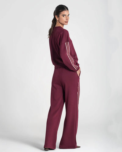 Pantalón granate raya vertical Rüga