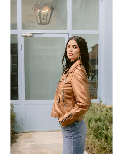 Chaqueta Biker piel cobre Piti Cuiti