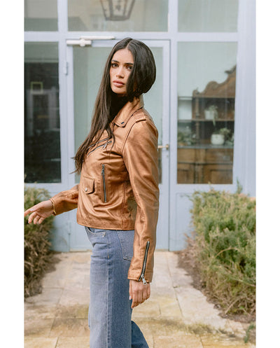 Chaqueta Biker piel cobre Piti Cuiti