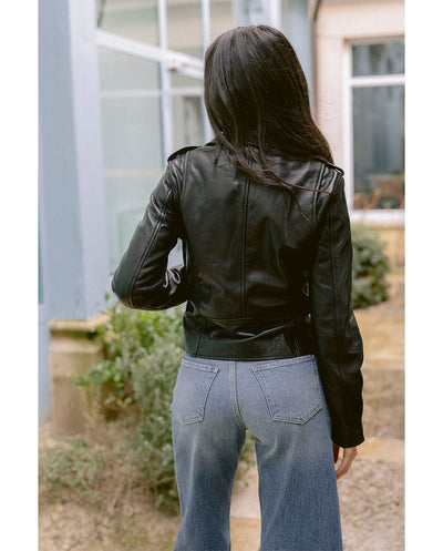 Chaqueta Biker piel negra Piti Cuiti