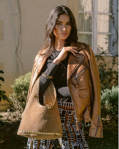 Chaqueta Biker piel cobre Piti Cuiti