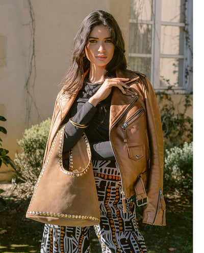 Chaqueta Biker piel cobre Piti Cuiti