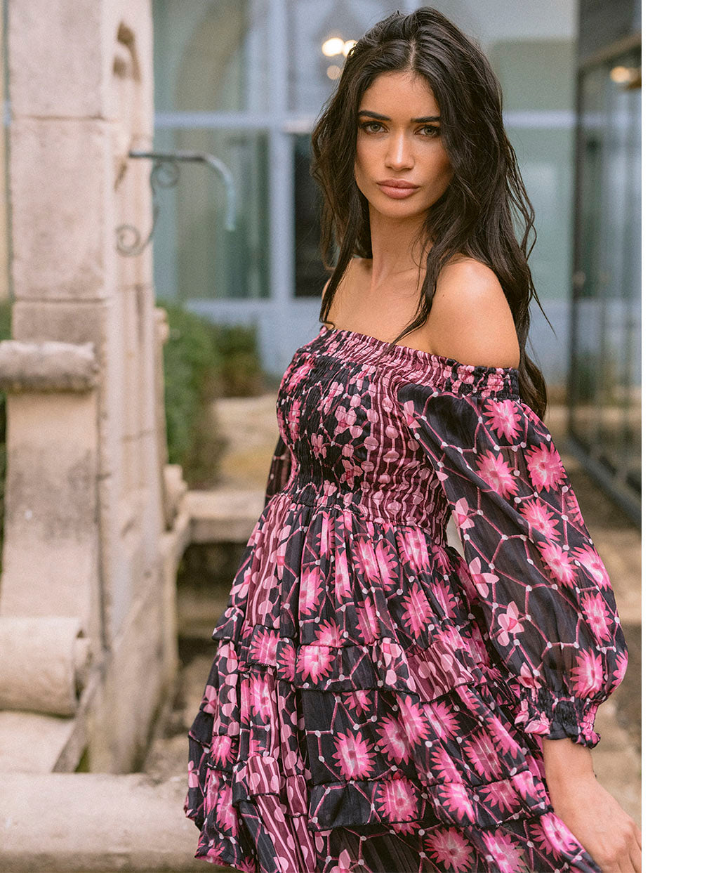 Vestido Dalia rosa Piti Cuiti
