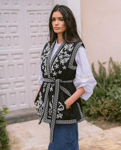 Chaleco Velvet Verona Black&White Piti Cuiti