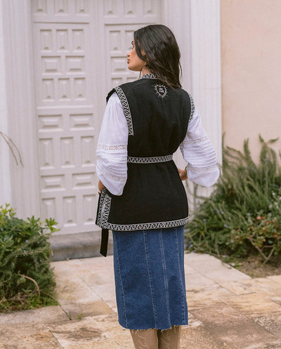 Chaleco Velvet Verona Black&White Piti Cuiti