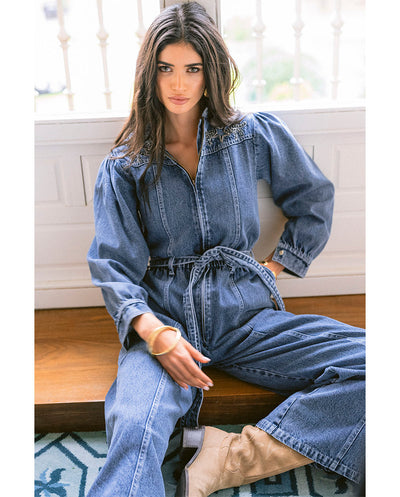 Mono denim Floral cosmos Piti Cuiti