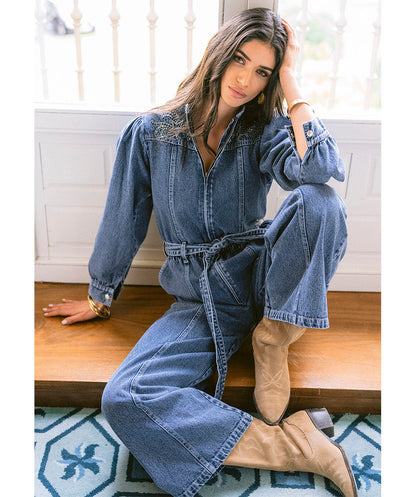 Mono denim Floral cosmos Piti Cuiti