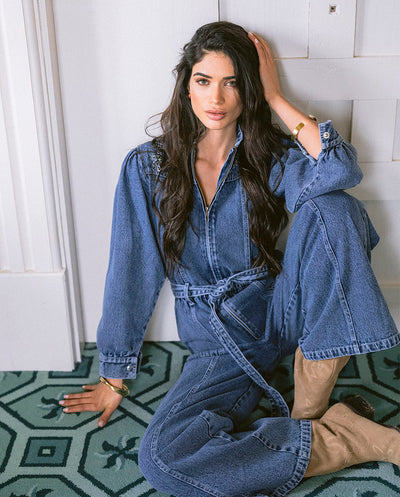 Mono denim Floral cosmos Piti Cuiti