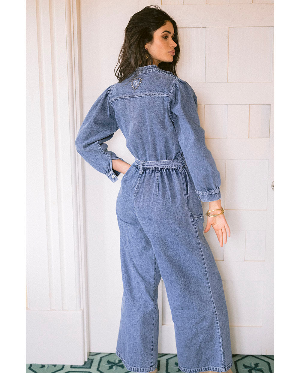 Mono denim Floral cosmos Piti Cuiti