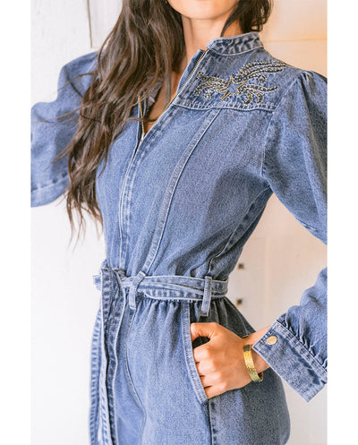 Mono denim Floral cosmos Piti Cuiti