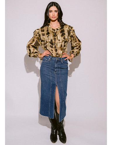 Blusa Volantes Lili Green Piti Cuiti