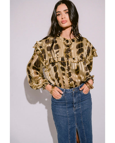 Blusa Volantes Lili Green Piti Cuiti