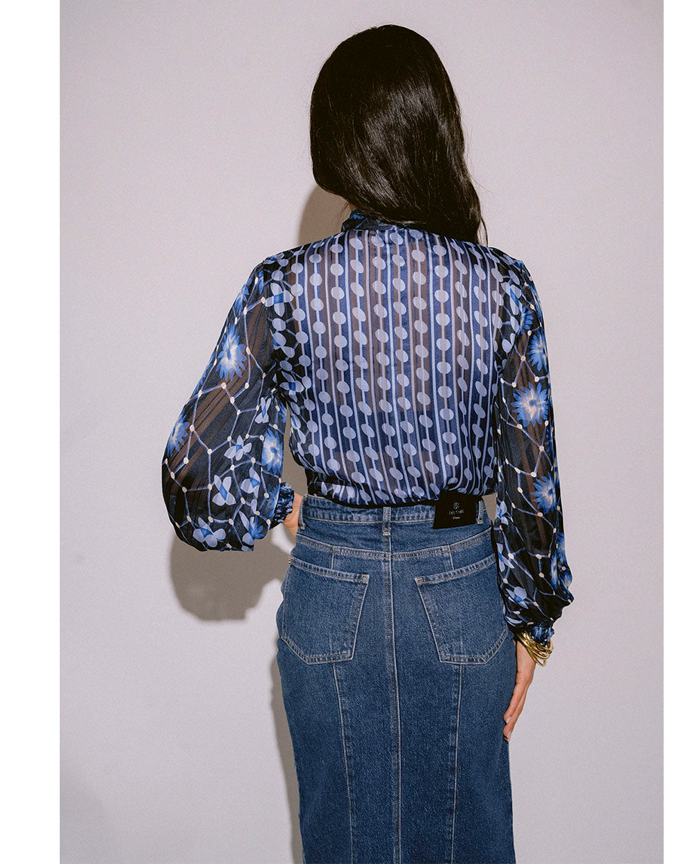 Blusa lazo Dalia blue Piti Cuiti