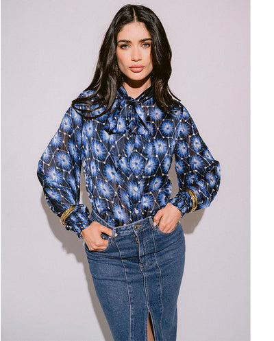 Blusa lazo Dalia blue Piti Cuiti