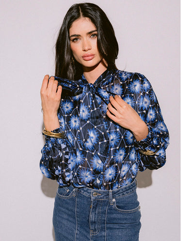 Blusa lazo Dalia blue Piti Cuiti