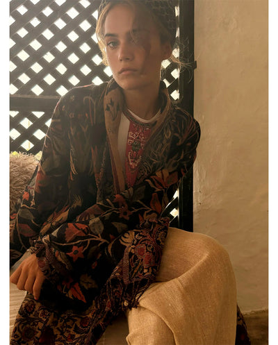Chaqueta lana reversible negro Poc a Poc