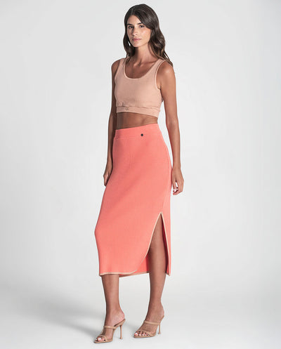 Falda midi punto coral Rüga