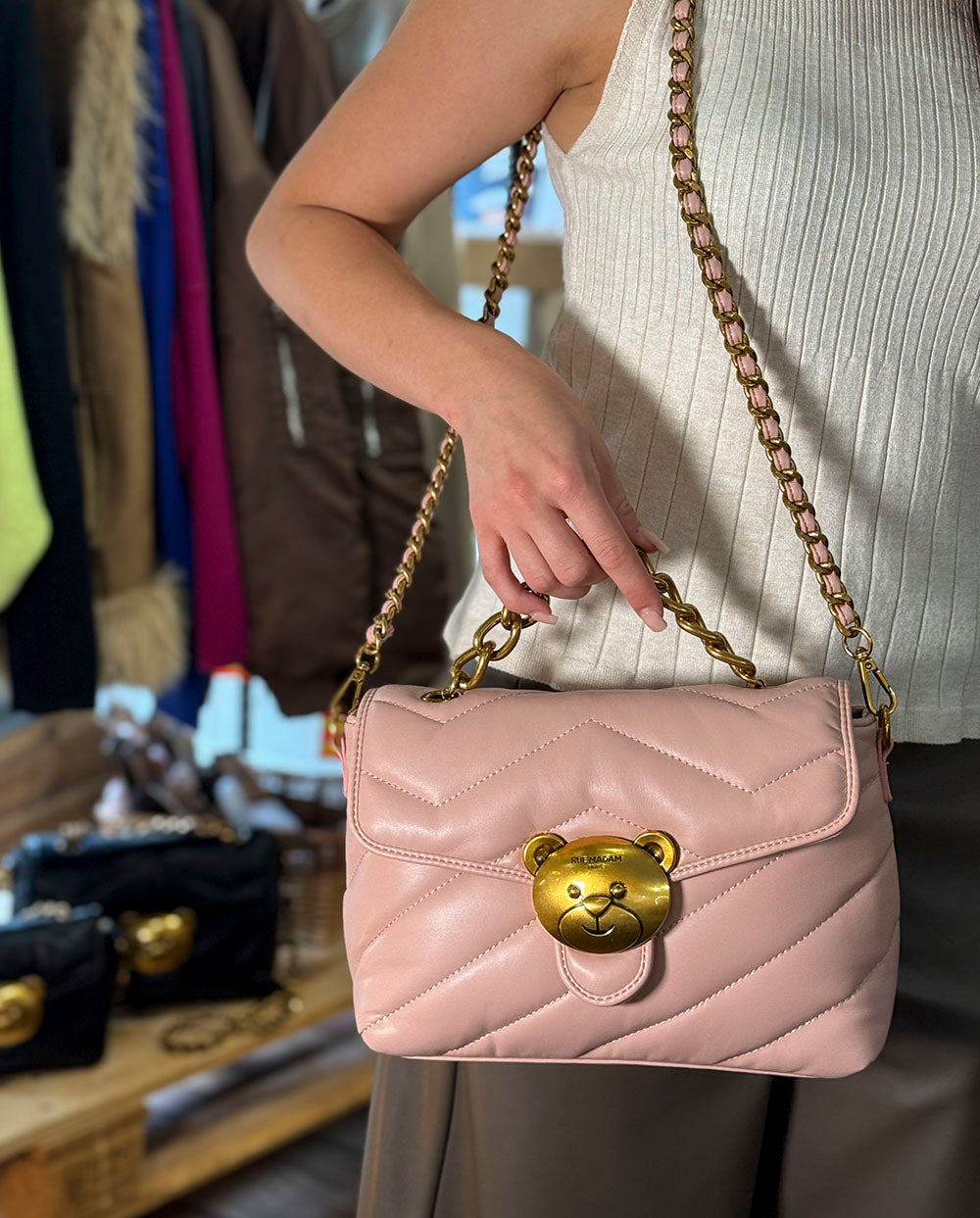 Saco de compras revermont Vermont conhaque Rue Madam Paris