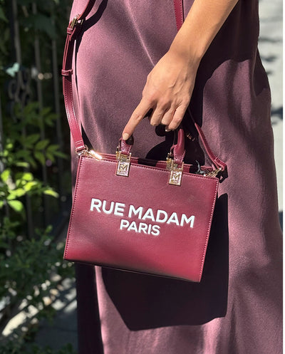 Bolso Mini Tote Iconique vino Rue Madam Paris