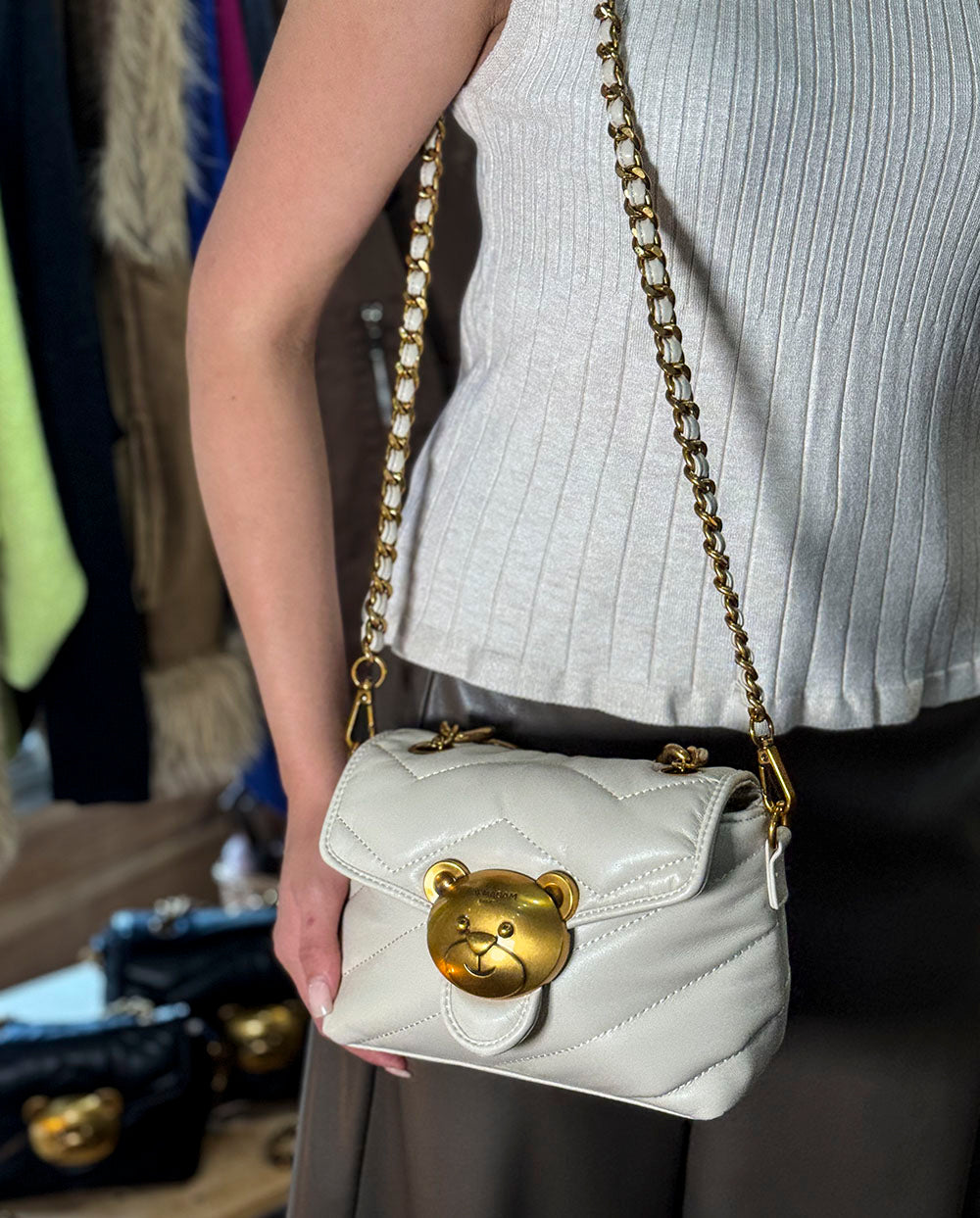 Bolso bandolera Puffy crema XS Rue Madam Paris